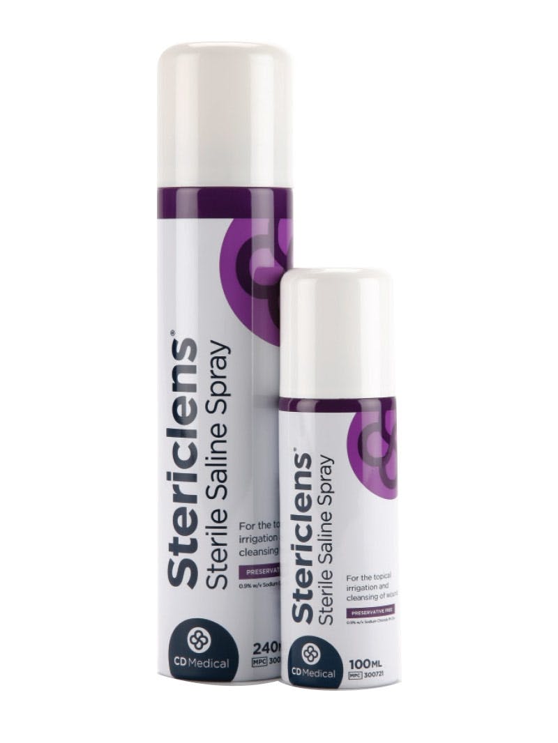 Stericlens sterile saline spray.