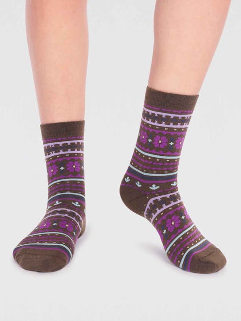 Thought Gots Waverly Patternl Socks UK 4-7