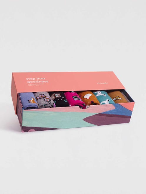 Thought The Animal Collection Bamboo Sock Box (7) UK 4-7
