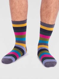 Thought Jase Bamboo Stripe Socks UK 7-11