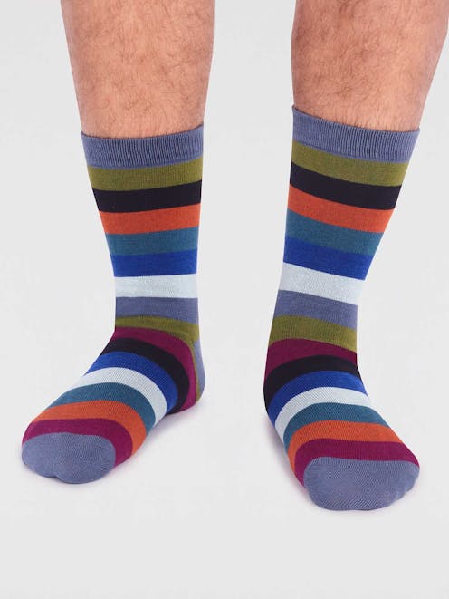 Thought Jase Bamboo Stripe Socks UK 7-11