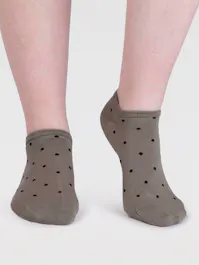 Thought Dottie Bamboo Spotty Trainer Socks UK 4-7