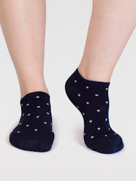 Thought Dottie Bamboo Spotty Trainer Socks UK 4-7