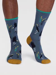 Thought Gino Bamboo Heron Bird Socks UK 7-11