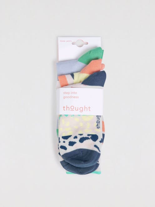 Thought Alba Bamboo Abstract Sock Pack (3) UK 4-7
