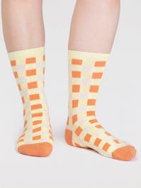 Thought GOTS Check Socks UK 4-7