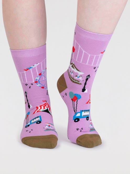 Thought GOTS Fairground Socks UK 4-7