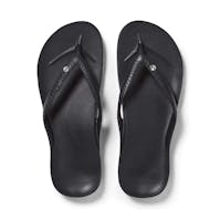Archies Arch Support Flip Flops in Black Crystal