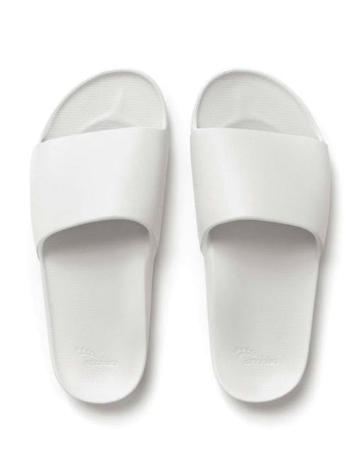 Archies Arch Support Slides in White