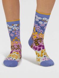Thought Marguerite Floral Cotton Socks UK 4-7