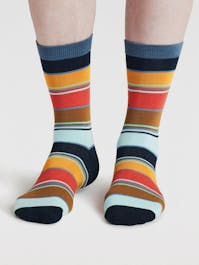 Thought Haiden Striped Bamboo Socks UK 7-11