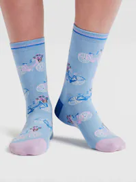 Thought Rosette Bike Bamboo Socks UK 4-7