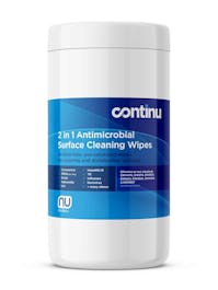 Continu 2 in 1 Antimicrobial Surface Cleaning Wipes Tub (200)