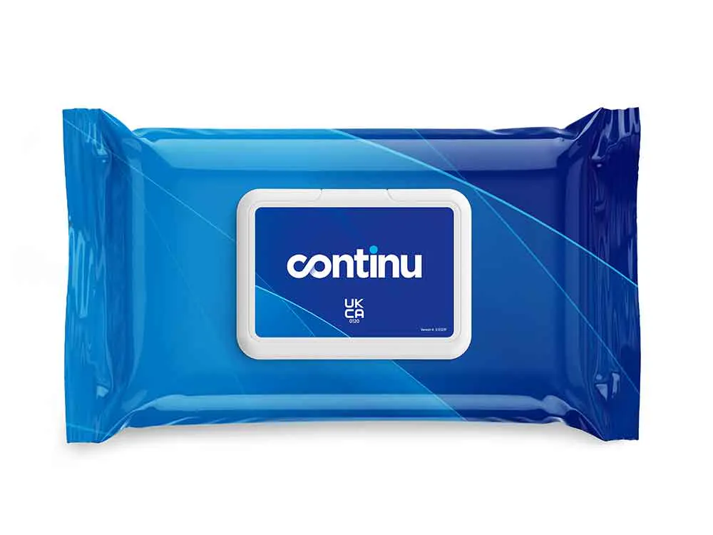 Continu 2 in 1 Antimicrobial Surface Cleaning Flat Pack (200)