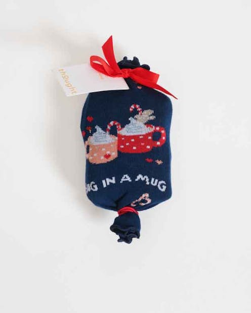 Thought Hug in a Mug Bamboo Socks in a Bag (2) UK 4-7