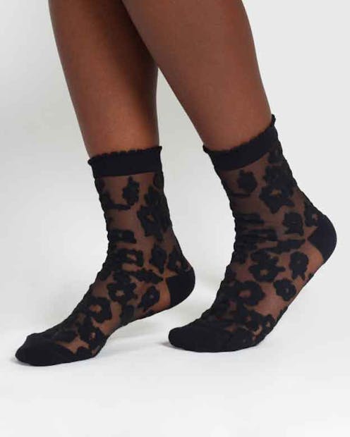 Thought Floral Sheer Short Bamboo Ankle Socks UK 4-7
