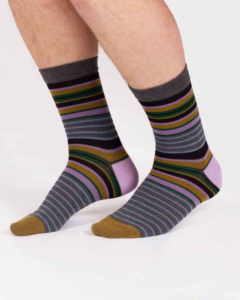 Thought Multi Stripe Bamboo Socks UK 7-11
