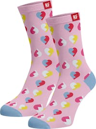 Red Fraktion Pink Socks with Hearts 4-7