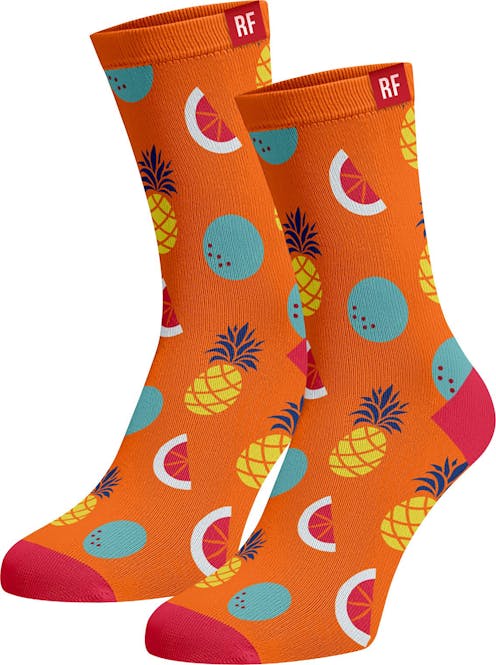 Red Fraktion Orange Socks with Fruit 4-7