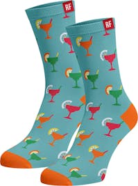 Red Fraktion Green Socks with Cocktails 4-7
