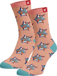 Red Fraktion Orange Socks with Super Girl Pop Art 4-7