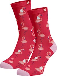 Red Fraktion Pink Socks with Flamingos 4-7
