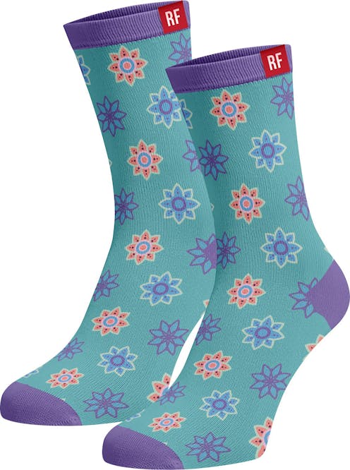 Red Fraktion Blue Socks with Lotus 4-7