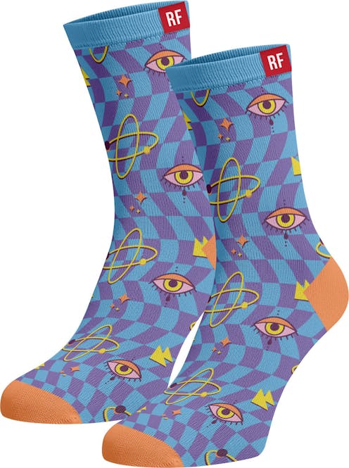 Red Fraktion Blue Socks with Planets 4-7
