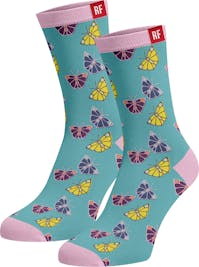 Red Fraktion Blue Socks with Butterflies 4-7