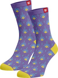 Red Fraktion Violet Socks with Lotus 4-7