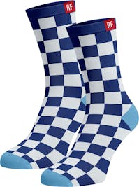 Red Fraktion Blue Socks with Geometric Pattern 7-11 [duplicate]