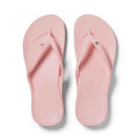 Archies Arch Support Flip Flops in Pink Crystal