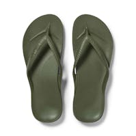 Archies Arch Support Flip Flops in Khaki