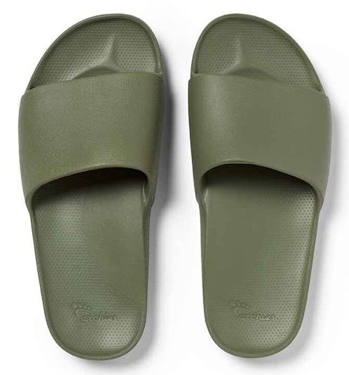 Archies Arch Support Slides in Khaki