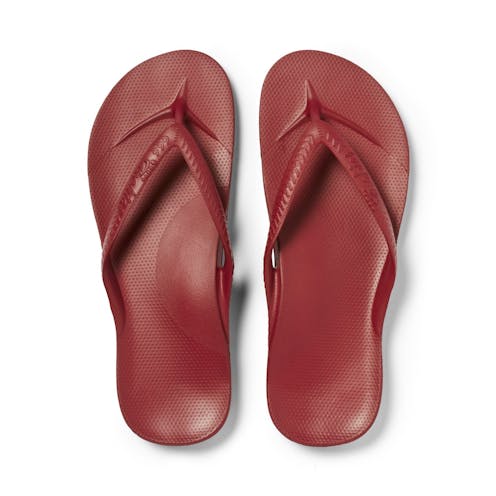 Archies Arch Support Flip Flops in Sangria