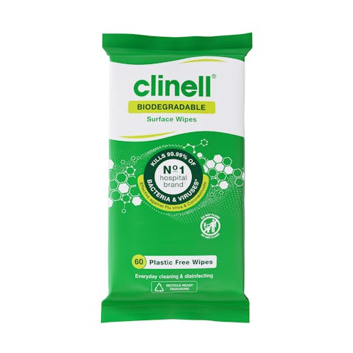 clinell Biodegradable Surface Wipes (60)