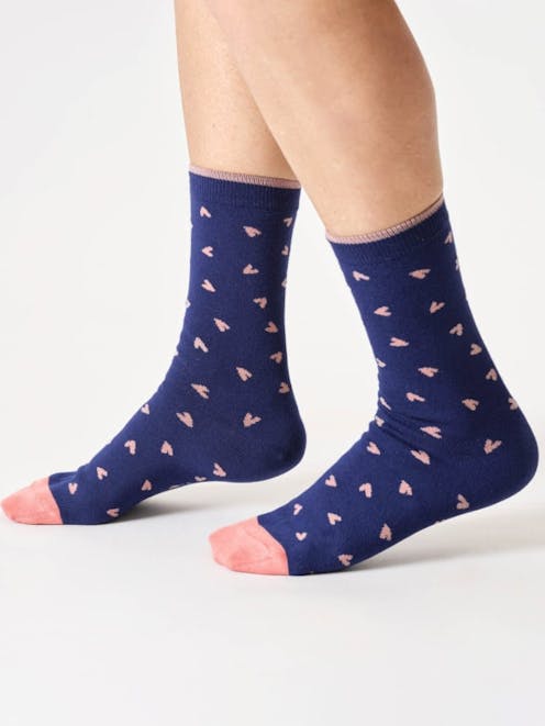 Thought Ditsy Motif Bamboo Crew Socks UK 4-7