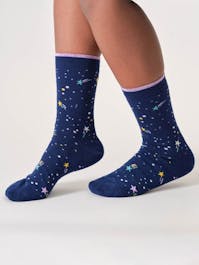 Thought Stars and Moons Bamboo Socks UK 4-7