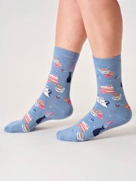 Thought Tea and Cake Bamboo Socks UK 4-7