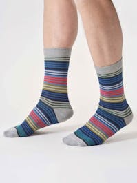 Thought Multi Stripe Bamboo Socks UK 7-11