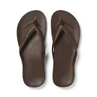 Archies Arch Support Flip Flops in Brown