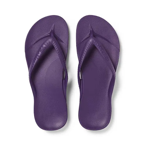 Archies Arch Support Flip Flops in Acai Purple