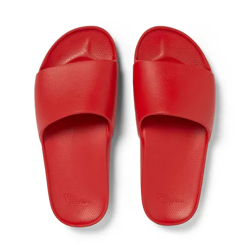 Archies Arch Support Slides in Chilli Red