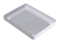 DLT Podiatry Aluminium Perforated Instrument Trays - Half Size